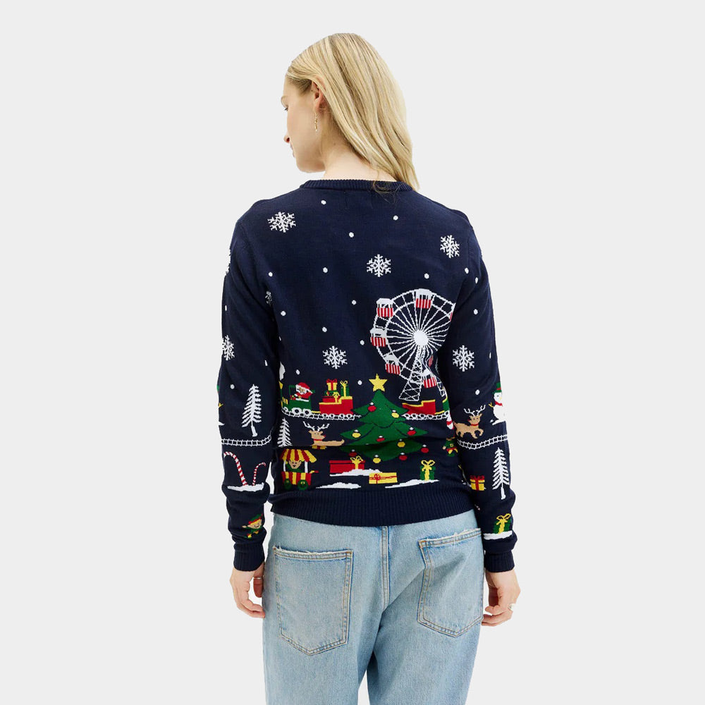 Pull de Noël pour Femme Lumineux LED Marché de Noël