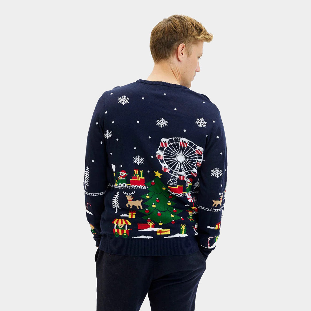 Pull de Noël pour Homme Lumineux LED Marché de Noël