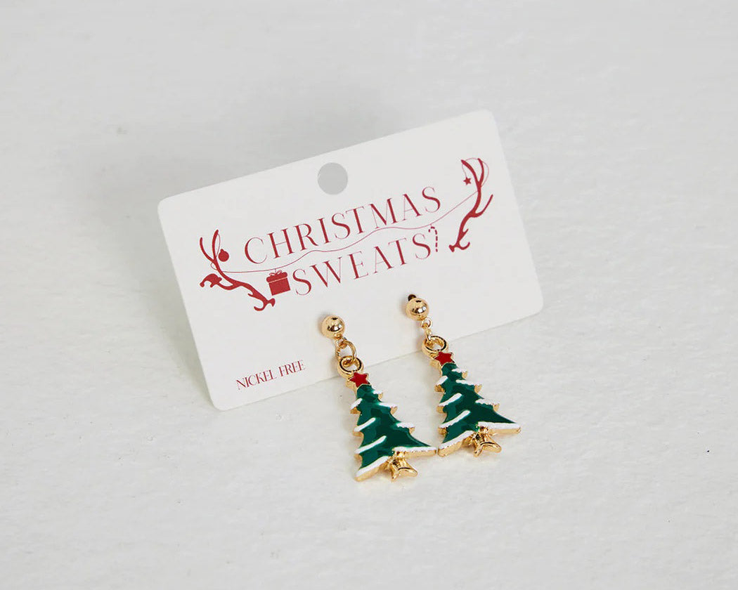 Boucles d'oreilles de Noël Sapin de Noël en cadeau