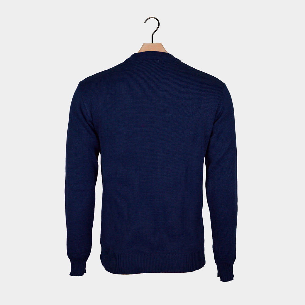 Pull de Noël pour Homme Bleu Marine avec Renne du Père Noël