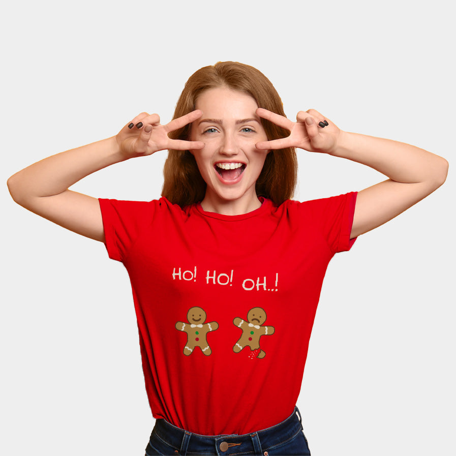 T-Shirt de Noël pour Famille Rouge pain d'épices